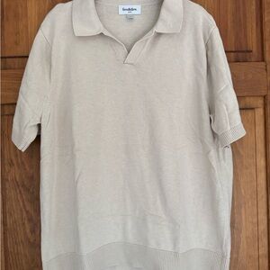 Goodfellow & Co Beige Polo Shirt